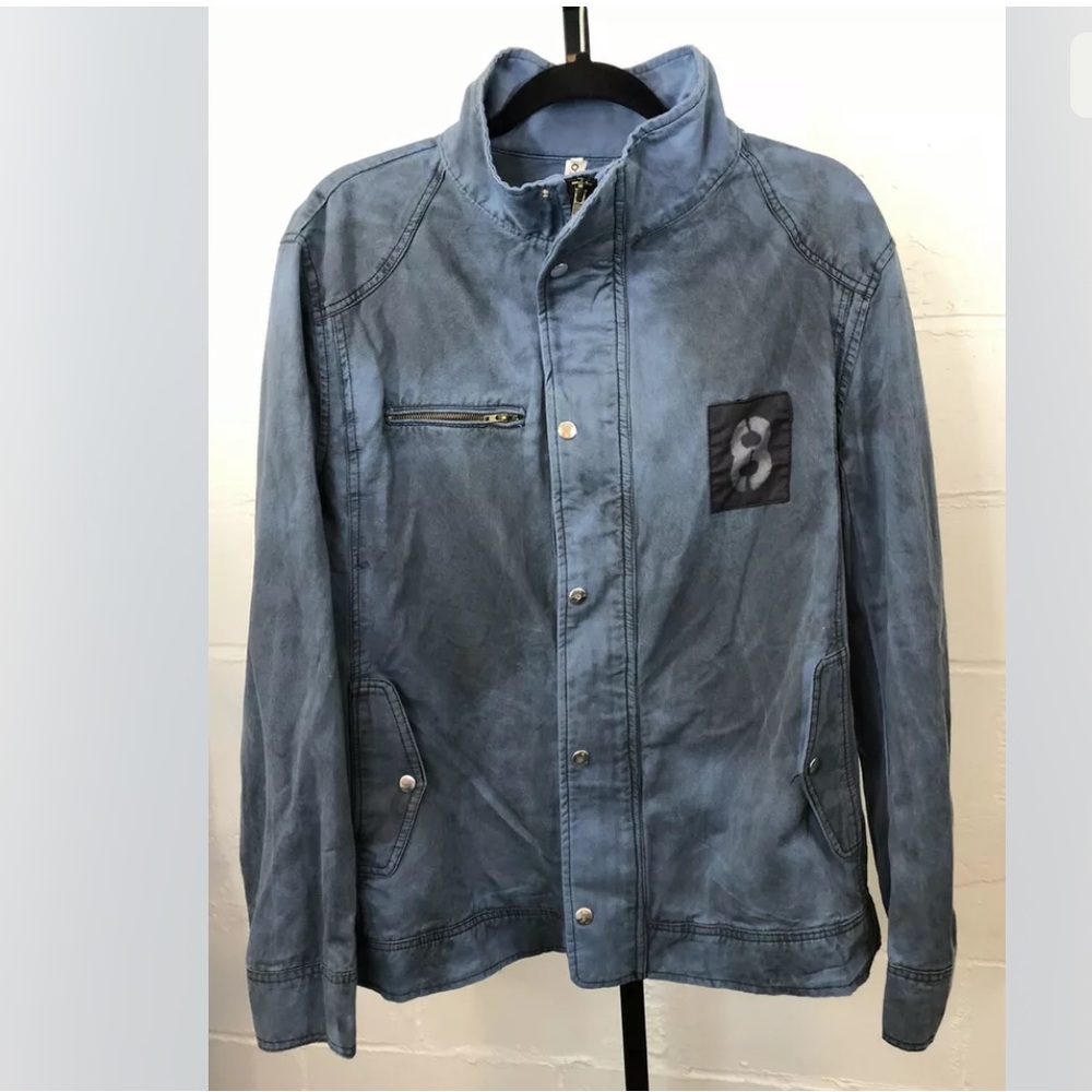 OC Order Plus Mens Jacket Size L Blue Zip Up NWT